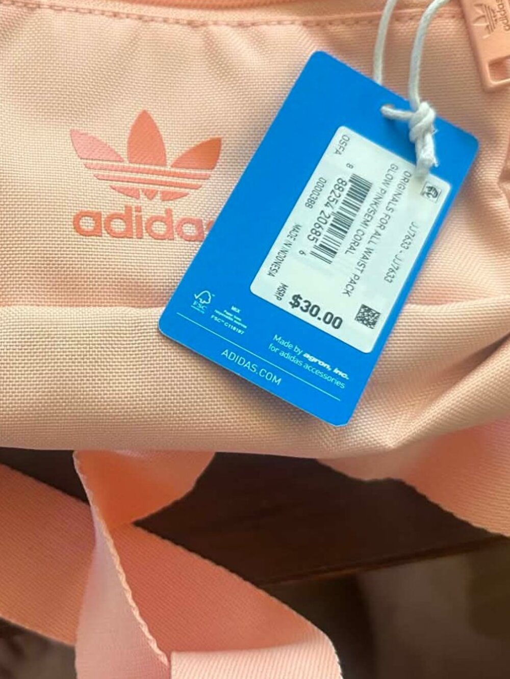 Adidas Originals For All Waist Pack in the shade of Glow Pink/Semi Coral